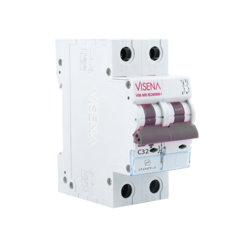 فیوز مینیاتوری دو پل 32 آمپر ۶KA ویسنا